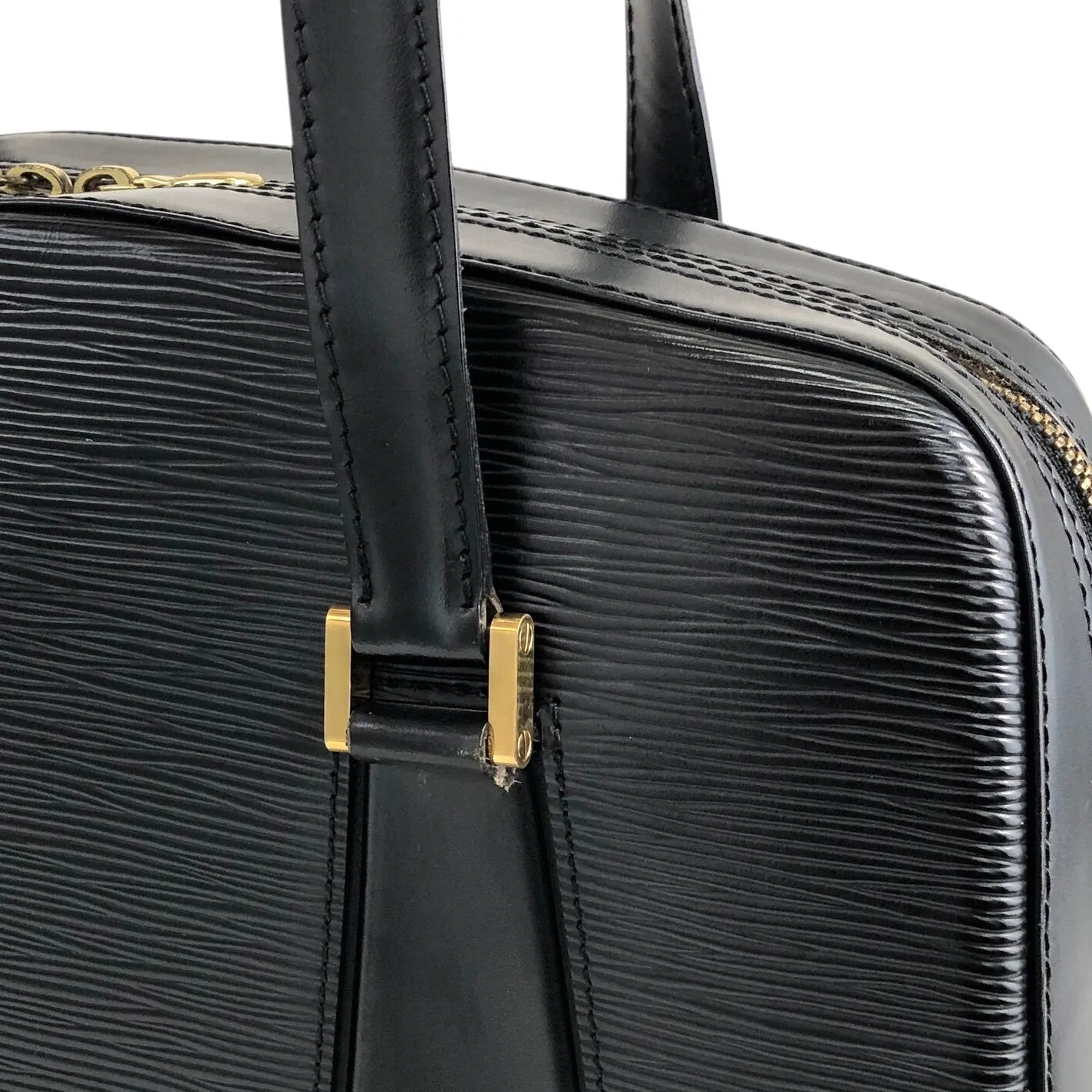 LOUIS VUITTON Epi Handbag Shoulder bag Black Vintage 4mmc8r
