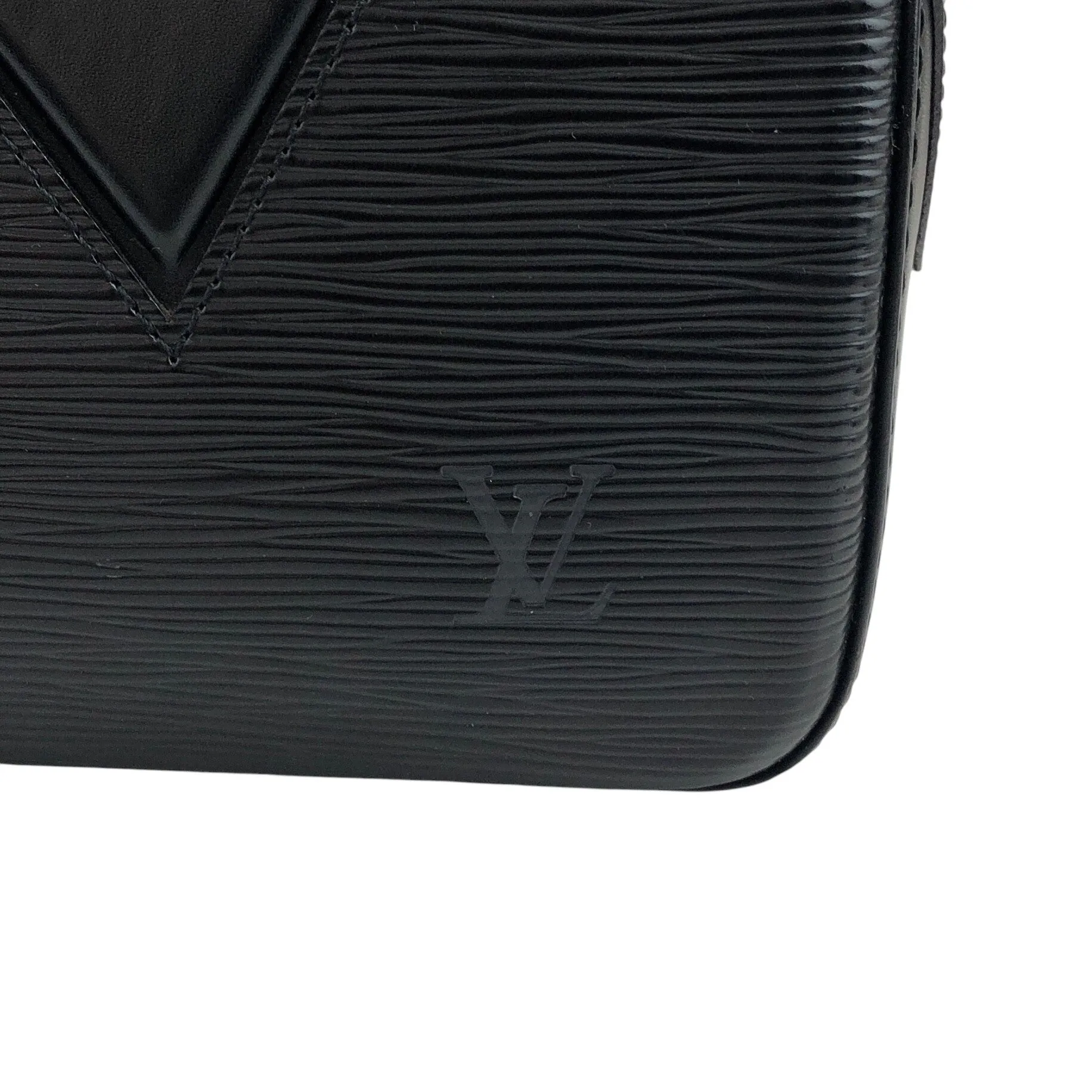 LOUIS VUITTON Epi Handbag Shoulder bag Black Vintage 4mmc8r