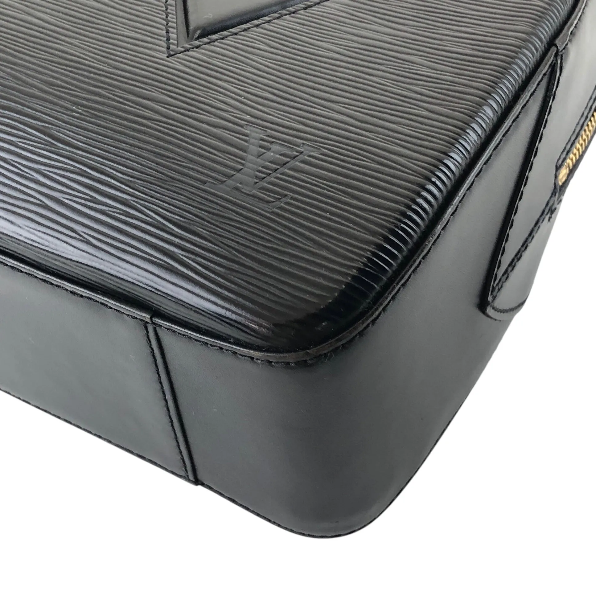 LOUIS VUITTON Epi Handbag Shoulder bag Black Vintage 4mmc8r