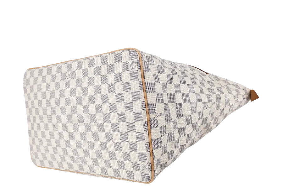 LOUIS VUITTON SALEYA GM DAMIER AZUR SHOULDER BAG CANVAS GOLD HARDWARE DU1067 NO DUST COVER