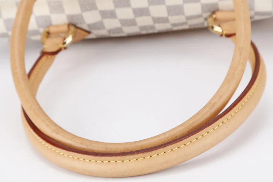 LOUIS VUITTON SALEYA GM DAMIER AZUR SHOULDER BAG CANVAS GOLD HARDWARE DU1067 NO DUST COVER