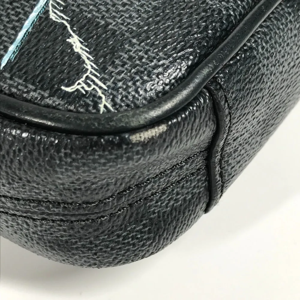 LOUIS VUITTON Shoulder Bag Graphite canvas black Damier Graphite Map Danube PM NM mens Used