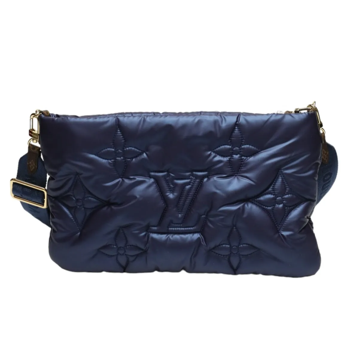 LOUIS VUITTON Shoulder Bag M21057 Monogram canvas Recycled nylon Navy/Silver Bags and pouches Monogram Maximulti Pochette Accessory Women Used