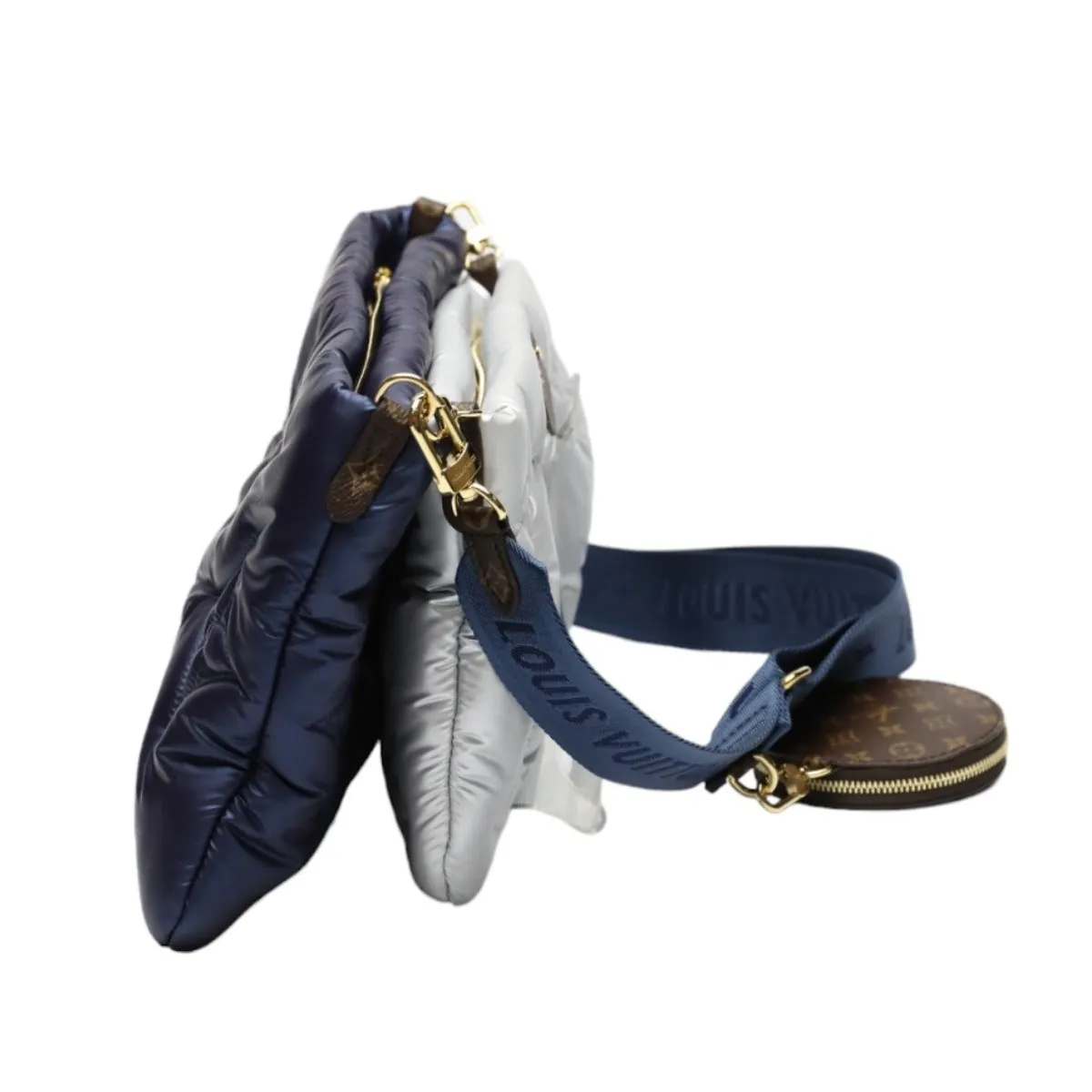 LOUIS VUITTON Shoulder Bag M21057 Monogram canvas Recycled nylon Navy/Silver Bags and pouches Monogram Maximulti Pochette Accessory Women Used