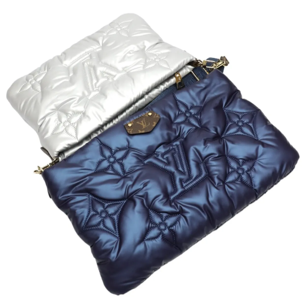 LOUIS VUITTON Shoulder Bag M21057 Monogram canvas Recycled nylon Navy/Silver Bags and pouches Monogram Maximulti Pochette Accessory Women Used