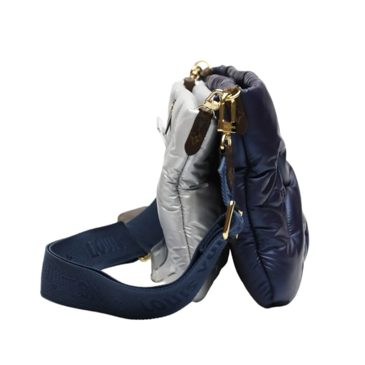 LOUIS VUITTON Shoulder Bag M21057 Monogram canvas Recycled nylon Navy/Silver Bags and pouches Monogram Maximulti Pochette Accessory Women Used