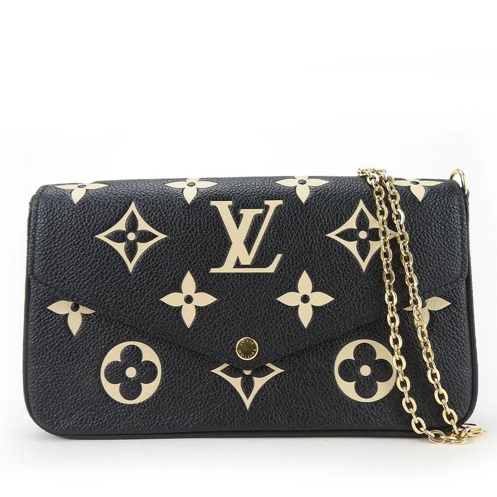 LOUIS VUITTON Shoulder Bag M82479 Monogram Ann Platt black Pochette Felice Women Used