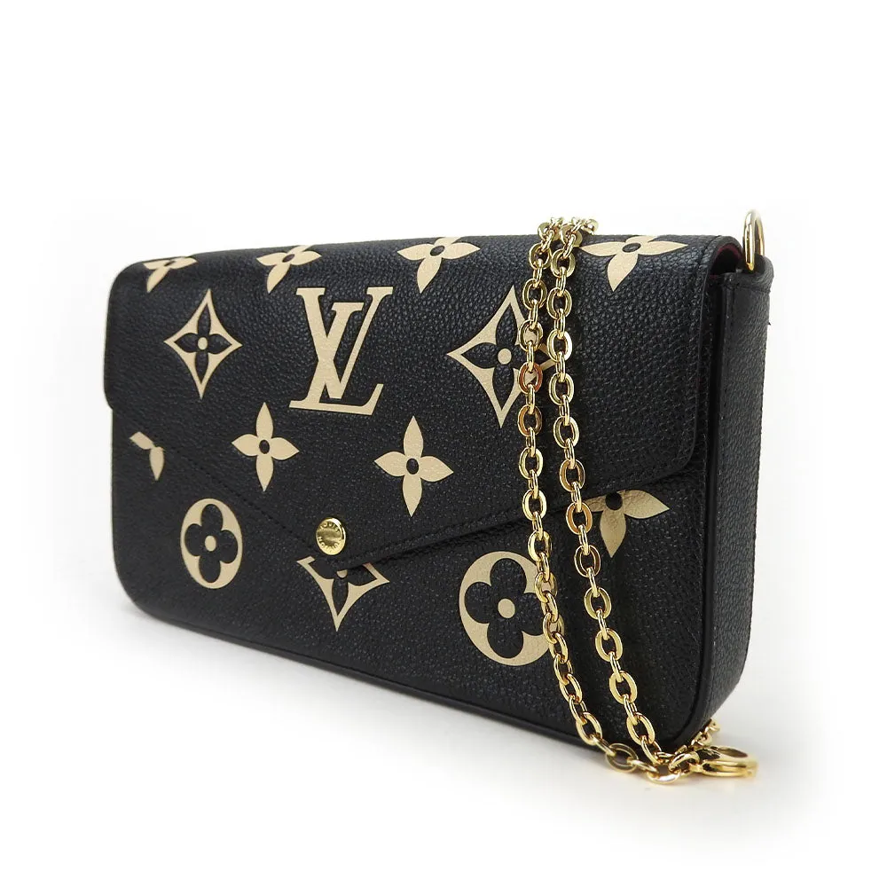 LOUIS VUITTON Shoulder Bag M82479 Monogram Ann Platt black Pochette Felice Women Used