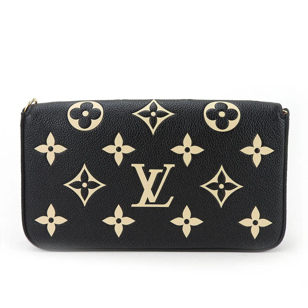 LOUIS VUITTON Shoulder Bag M82479 Monogram Ann Platt black Pochette Felice Women Used