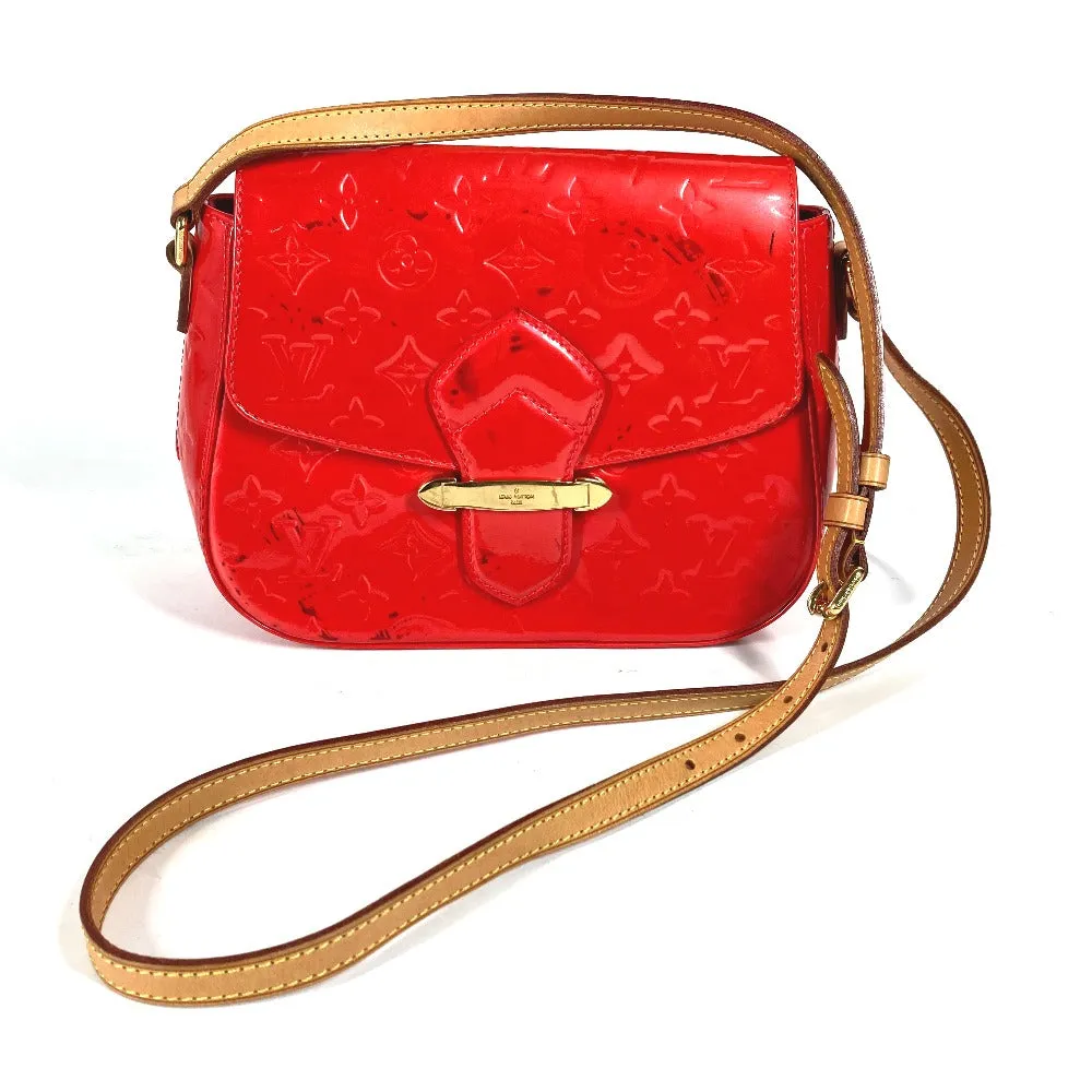 LOUIS VUITTON Shoulder Bag M91728 Monogram Vernis Red Monogram Vernis Bell Flower GM