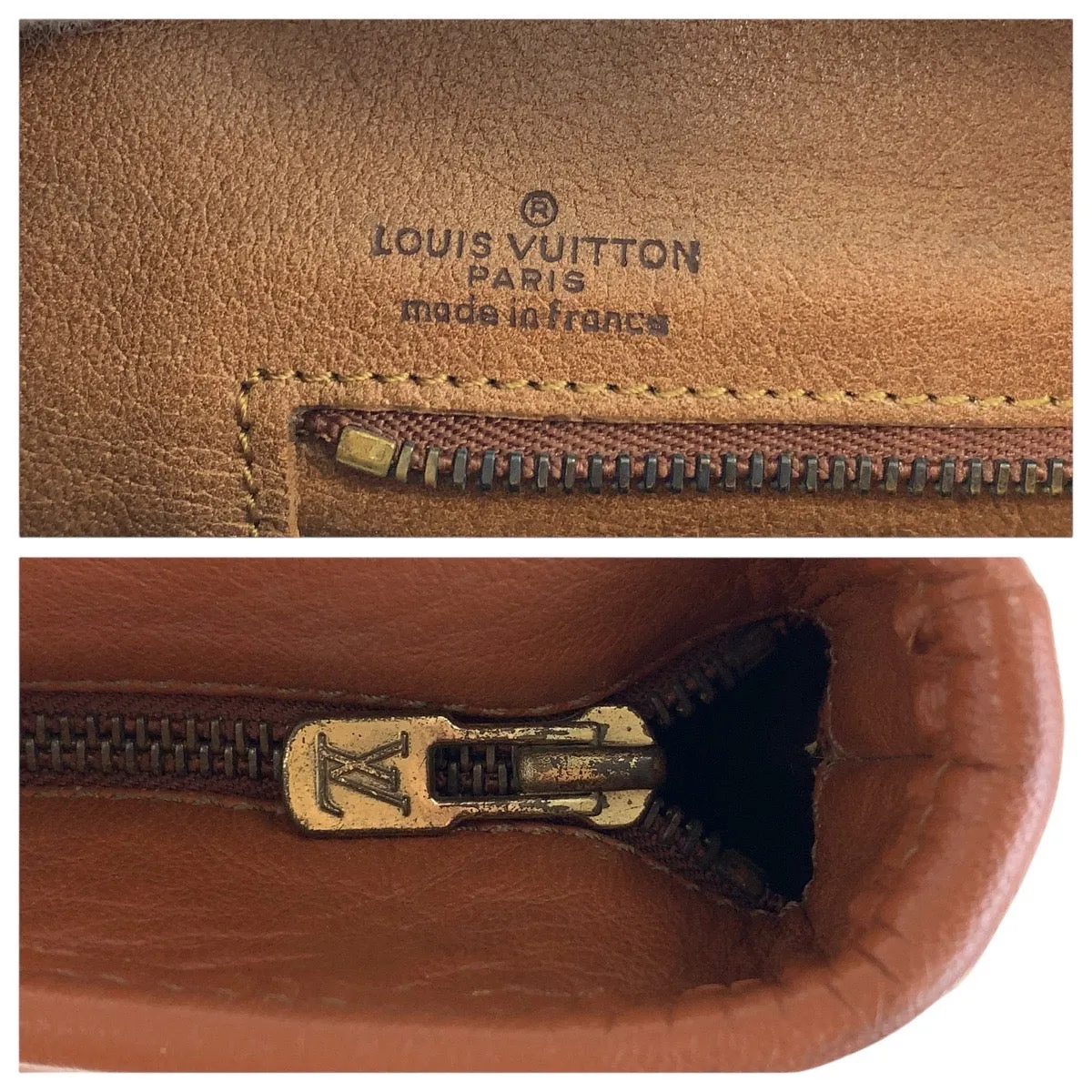 LOUIS VUITTON Tote Bag M42425 PVC, Leather Brown Tote Bag Shoulder Bag Monogram Weekend PM Women Used