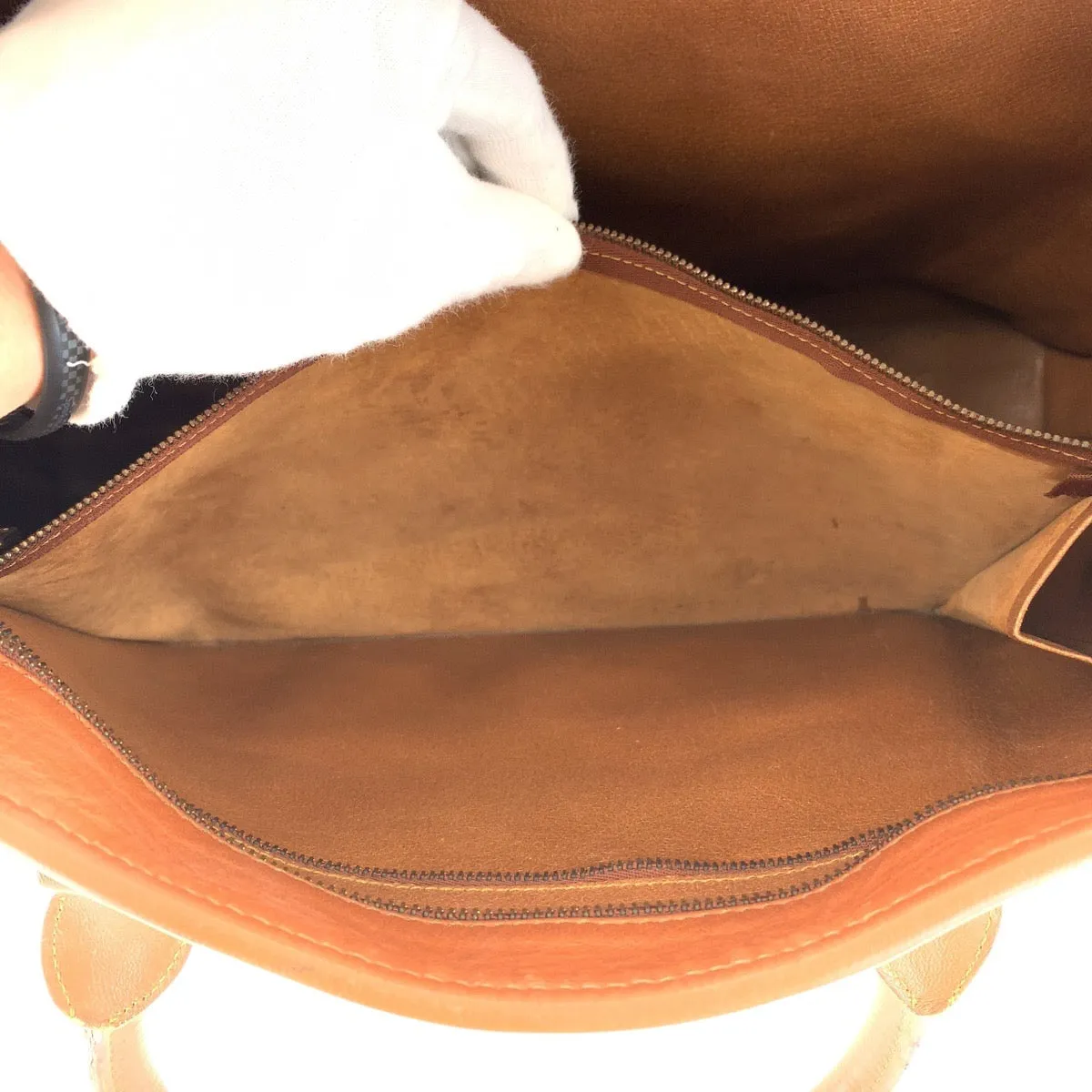 LOUIS VUITTON Tote Bag M42425 PVC, Leather Brown Tote Bag Shoulder Bag Monogram Weekend PM Women Used