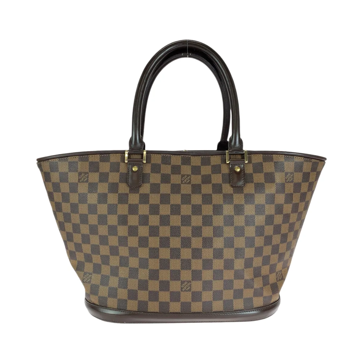 LOUIS VUITTON Tote Bag N51120 PVC Brown Gold Metal Tote Bag Shoulder Bag Damier Manosque GM Women Used