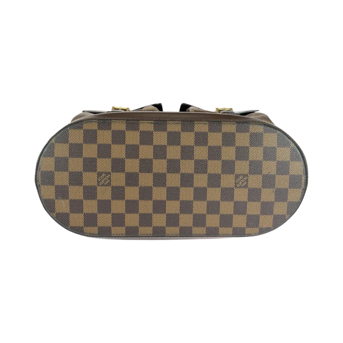 LOUIS VUITTON Tote Bag N51120 PVC Brown Gold Metal Tote Bag Shoulder Bag Damier Manosque GM Women Used