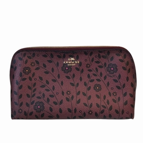 Makeup Bag Designer By Coach In Red, Size:Medium