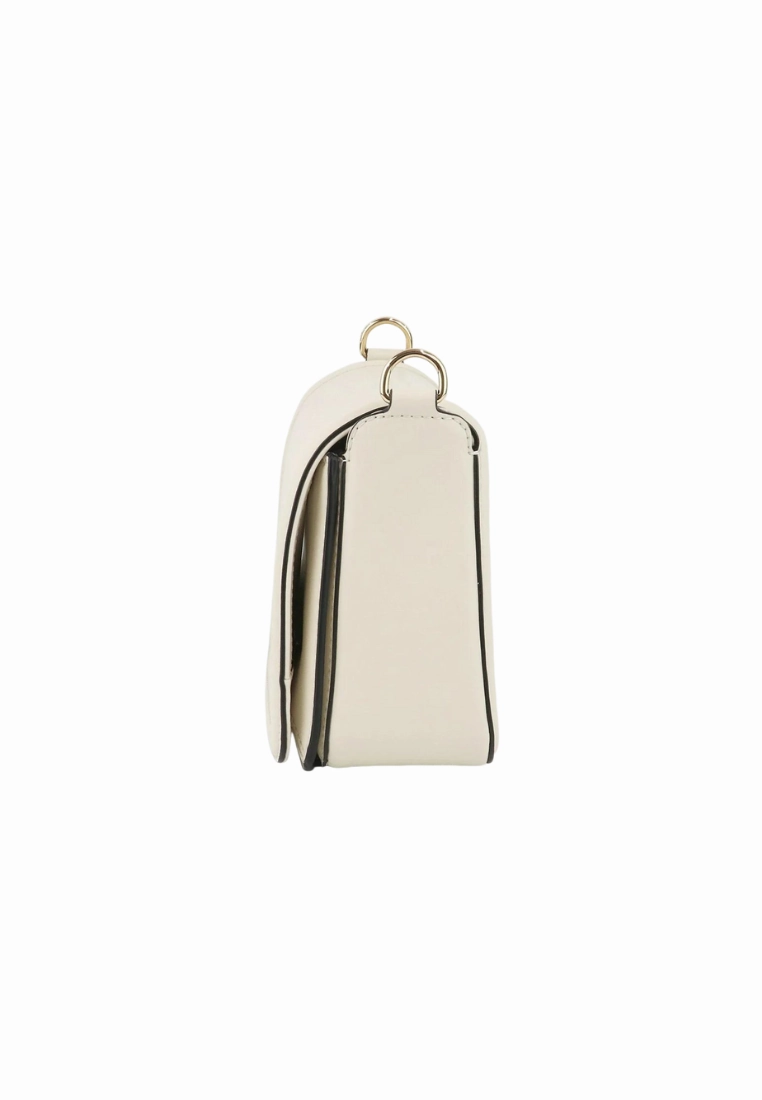 Marc Jacobs Signet H901L01RE21 Leather Flap Crossbody In Marshmallow