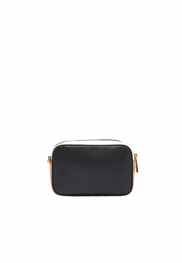 Marc Jacobs Signet Leather Camera Bag H125L01RE21 with Arrow Webbing Strap In Black Multi