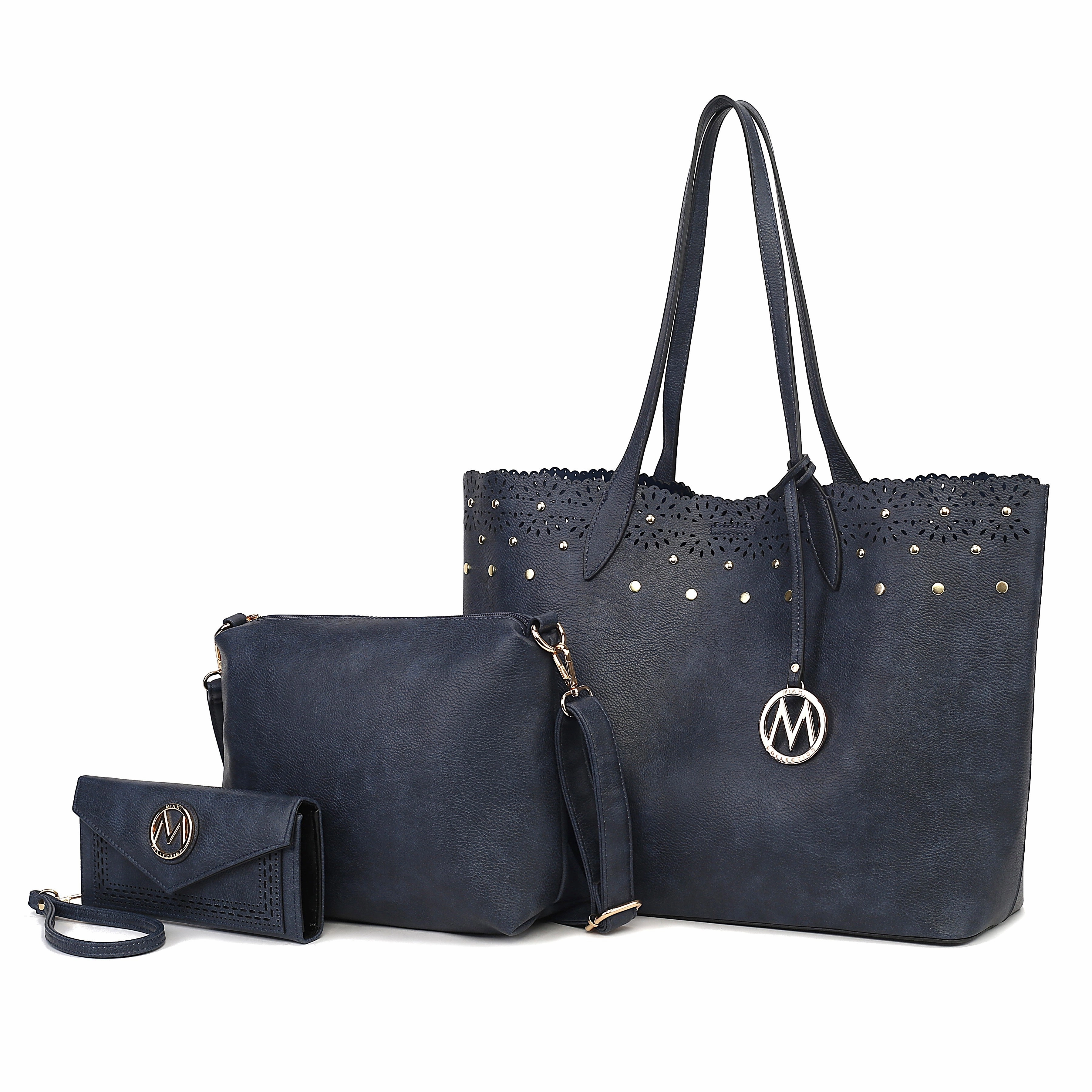 Mariahna 3 Pcs Shopper Tote, crossbody and Wallet