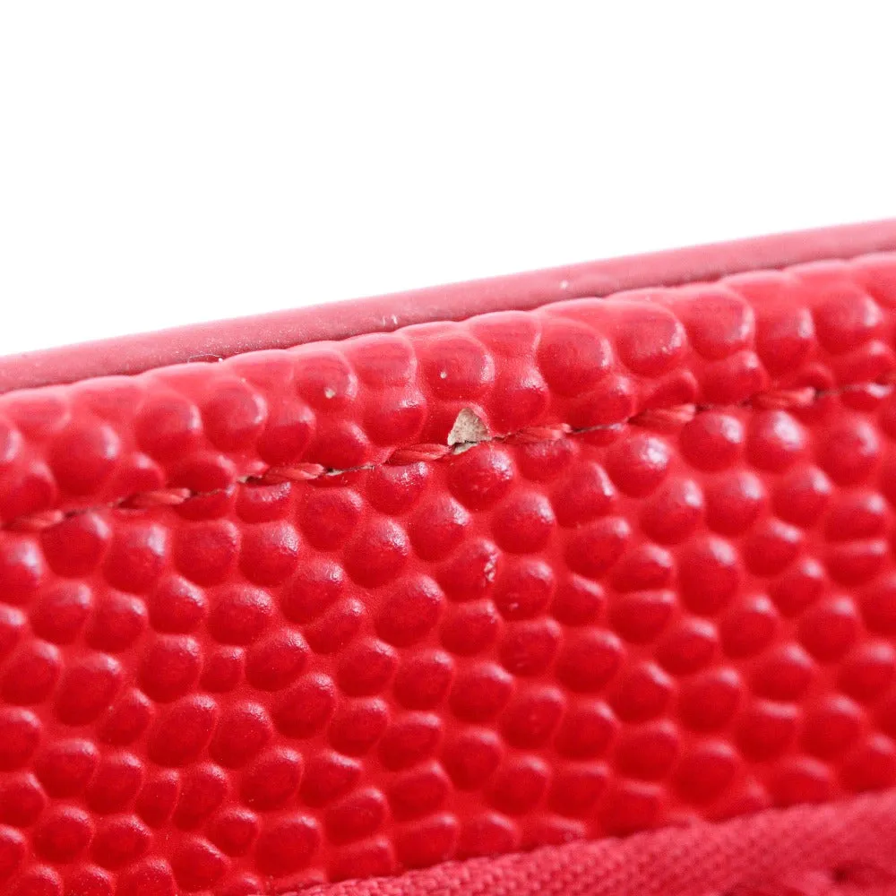 MARIO VALENTINO Shoulder Bag leather Red 2-way clutch ChainShoulder Women Used