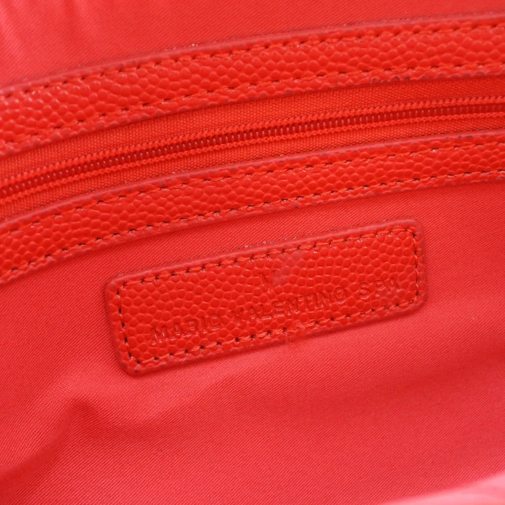 MARIO VALENTINO Shoulder Bag leather Red 2-way clutch ChainShoulder Women Used