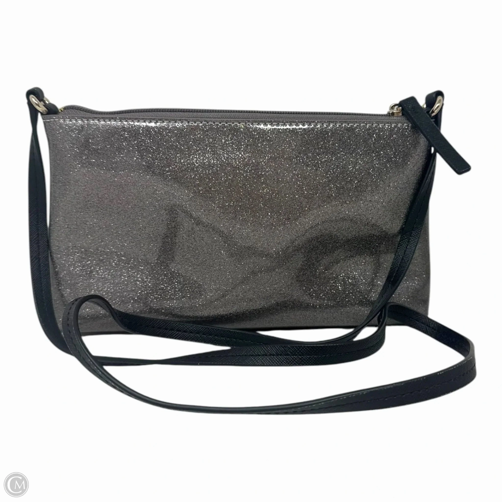 Mavis Street Silver Sparkle Crossbody Designer By Kate Spade, Size: Small