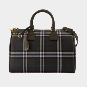 Medium Bowling Purse - Burberry - Cotton - Grey