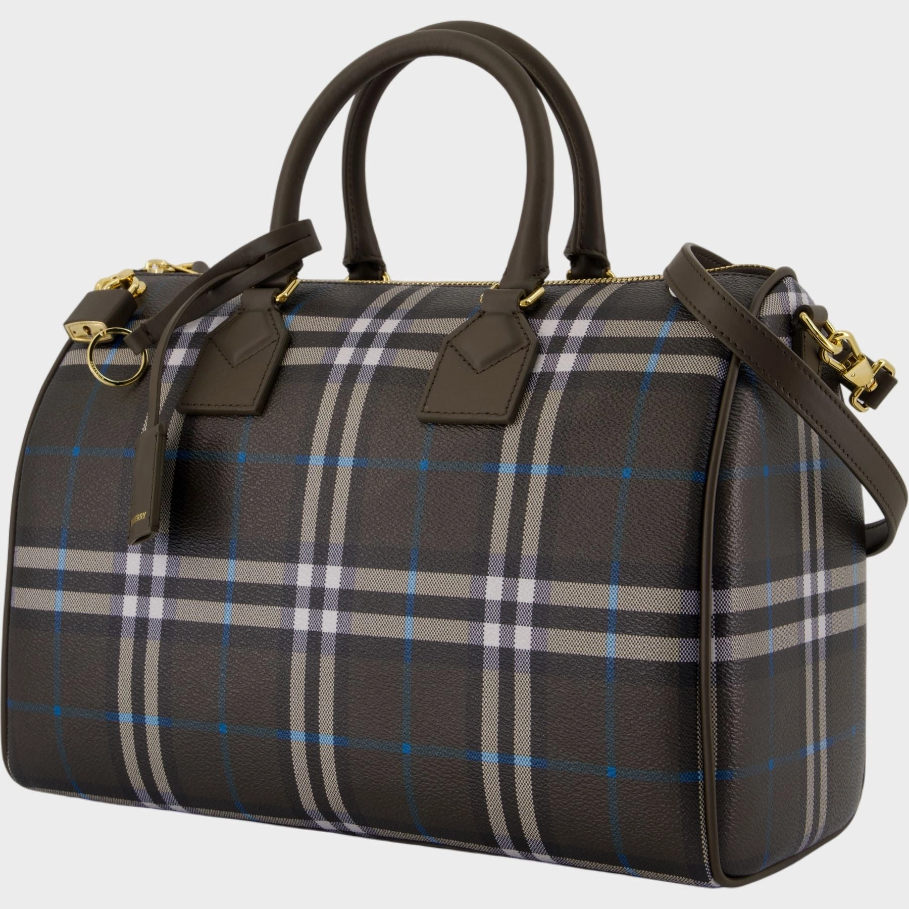 Medium Bowling Purse - Burberry - Cotton - Grey