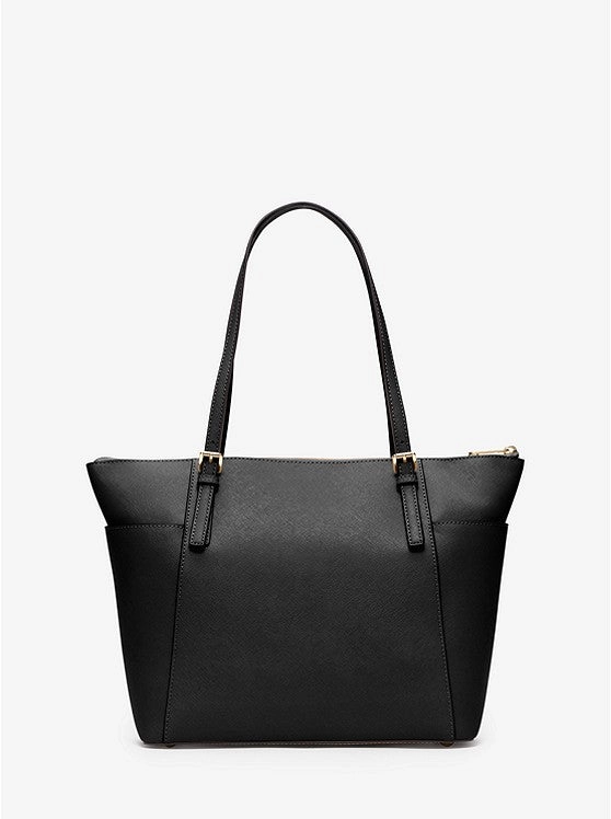 Michael Kors Black Leather Jet Set Medium Travel Tote