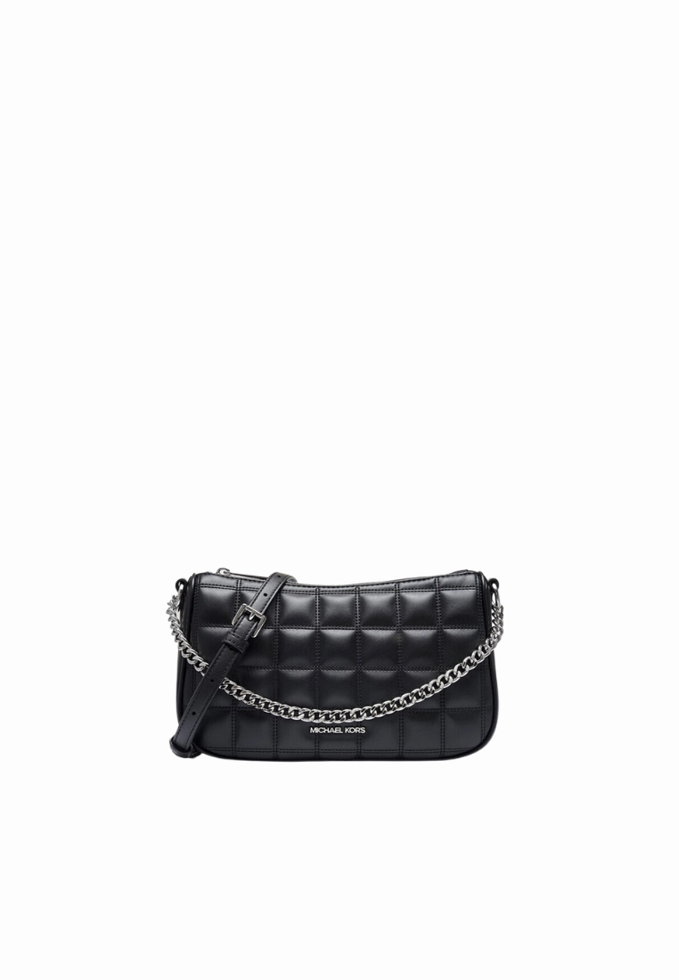 Michael Kors Carmela Medium Convertible Crossbody Bag In Black Noir 35R5S1QC6V