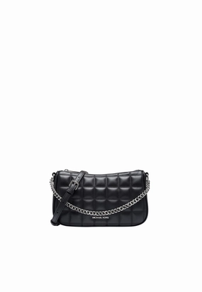 Michael Kors Carmela Medium Convertible Crossbody Bag In Black Noir 35R5S1QC6V