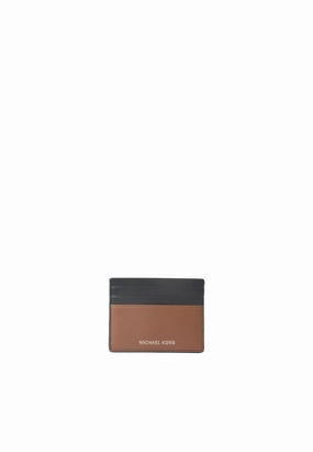 Michael Kors Cooper Pebbled Card Case In Luggage 36F9LCOD2L