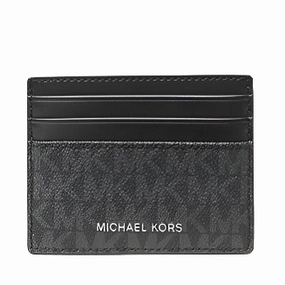 Michael Kors Cooper Signature Logo Card Case - Black