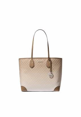 Michael Kors Eva Signature Logo Large Ombr Tote Bag In Husk 35R5SV0T7B