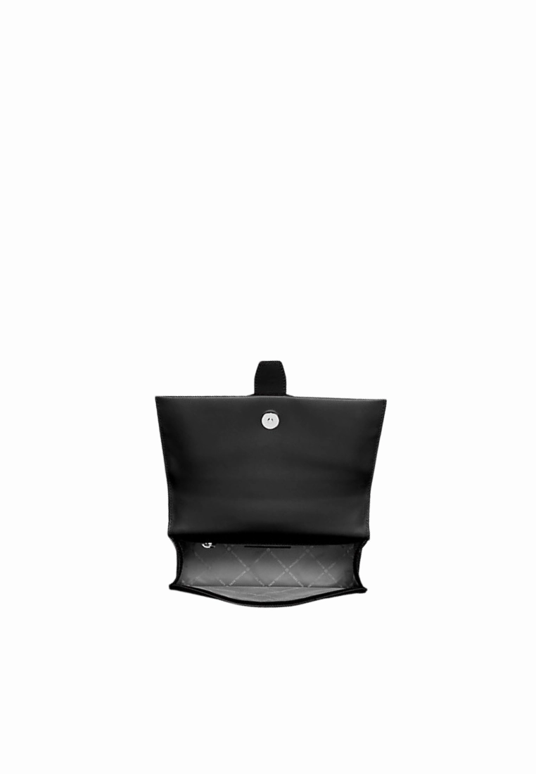 Michael Kors Greenwich Medium Satchel Bag In Black Noir 35S5Sgrs2L