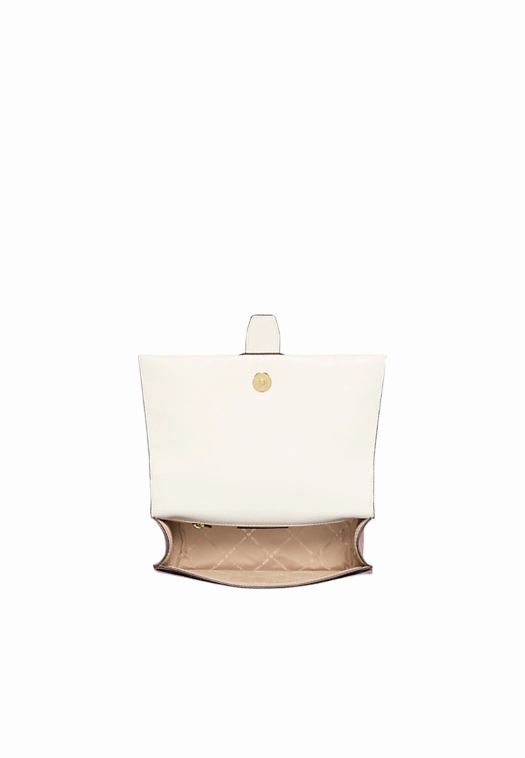 Michael Kors Greenwich Medium Satchel Bag Signature Logo In Powder Blush Multi 35S5Ggrs6V