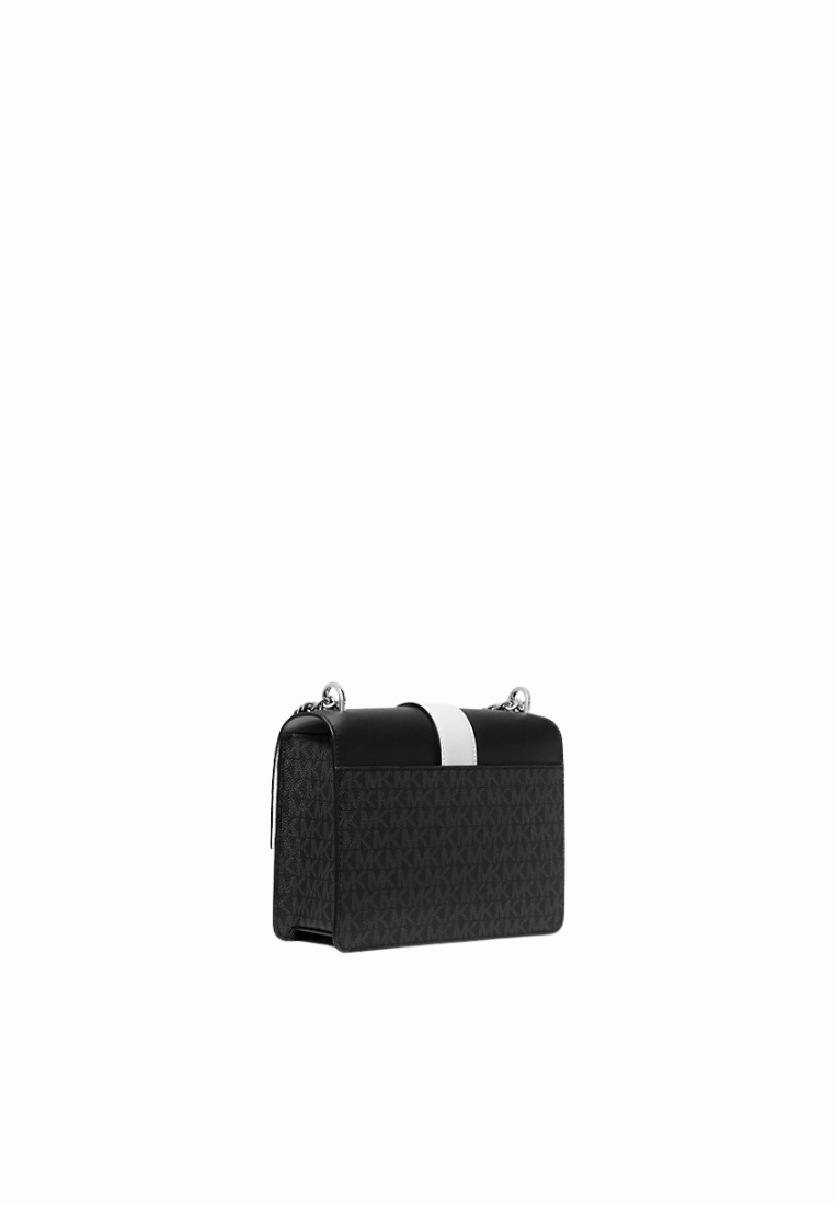 Michael Kors Greenwich Small Crossbody Bag Colour-Block Signature Logo In Black Noir Multi 35S5Sgrc1B