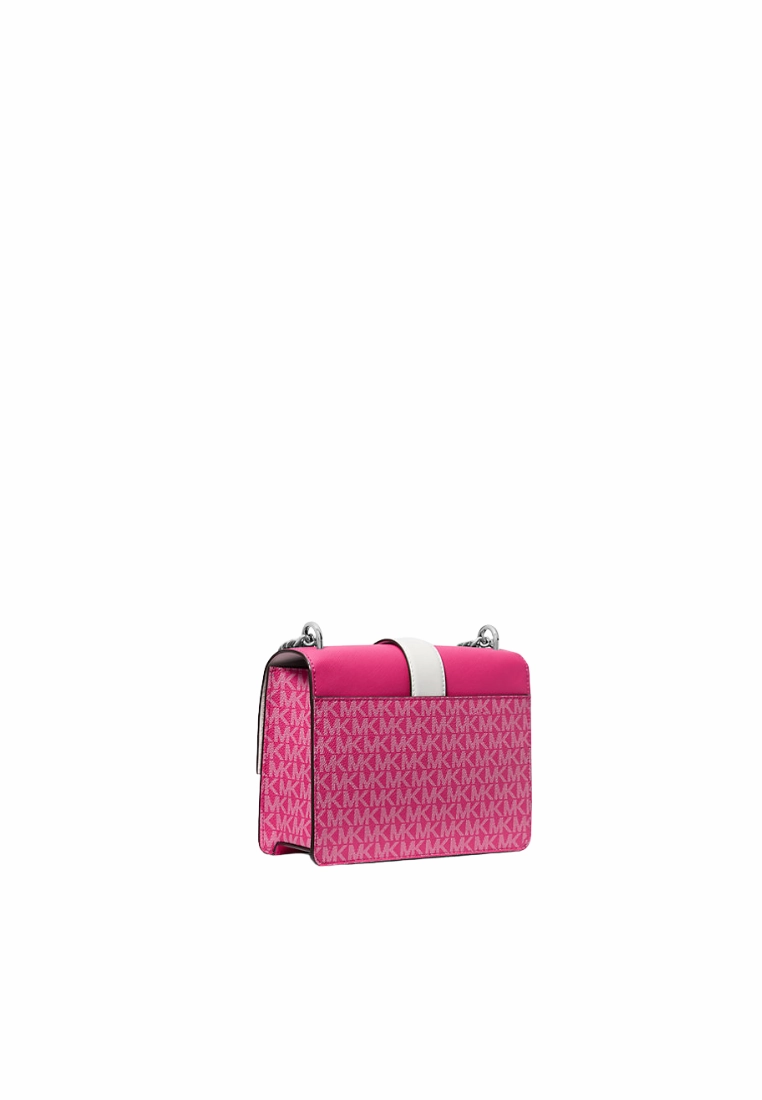 Michael Kors Greenwich Small Crossbody Bag Colour-Block Signature Logo In Dragon Fruit 35S5Sgrc5V