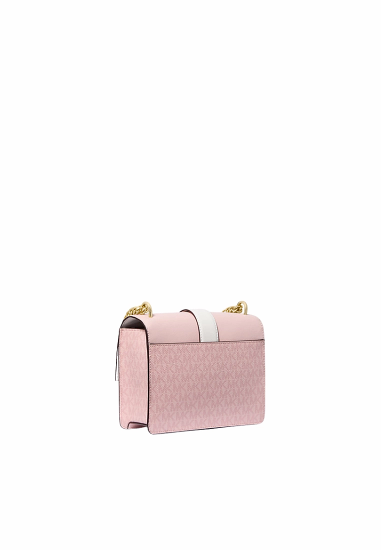 Michael Kors Greenwich Small Crossbody Bag Colour-Block Signature Logo In Powder Blush Multi 35S5Ggrc1B