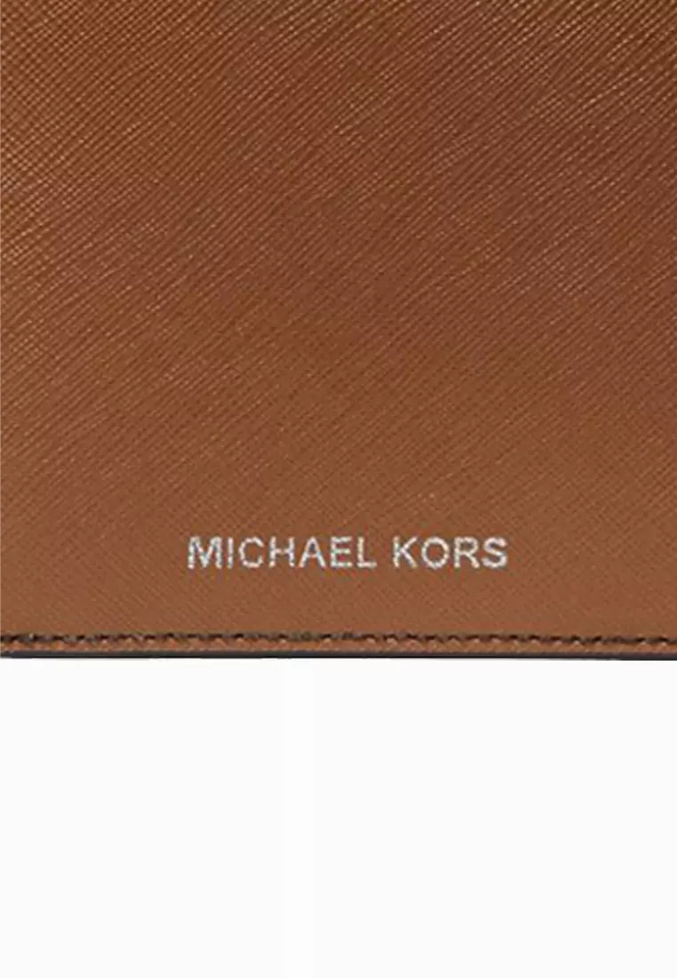 Michael Kors Harrison Billfold Wallet With Coin Pocket In Luggage 36U9LHRF3L