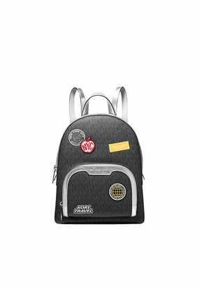 Michael Kors Jaycee Signature Logo Embellished Medium Backpack In Black Noir 35R5S8TB2B