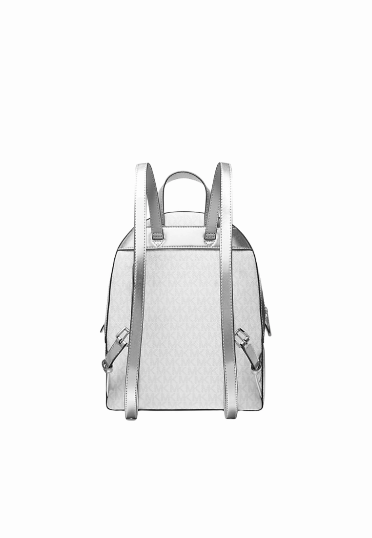 Michael Kors Jaycee Signature Logo Embellished Medium Backpack In Optic White 35R5S8TB2B