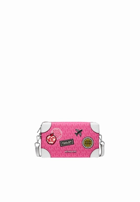 Michael Kors Jeanie Small EW Trunk Crossbody Bag In Dragon Fruit 35R5S0JC5I