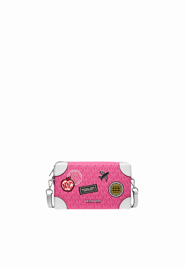Michael Kors Jeanie Small EW Trunk Crossbody Bag In Dragon Fruit 35R5S0JC5I