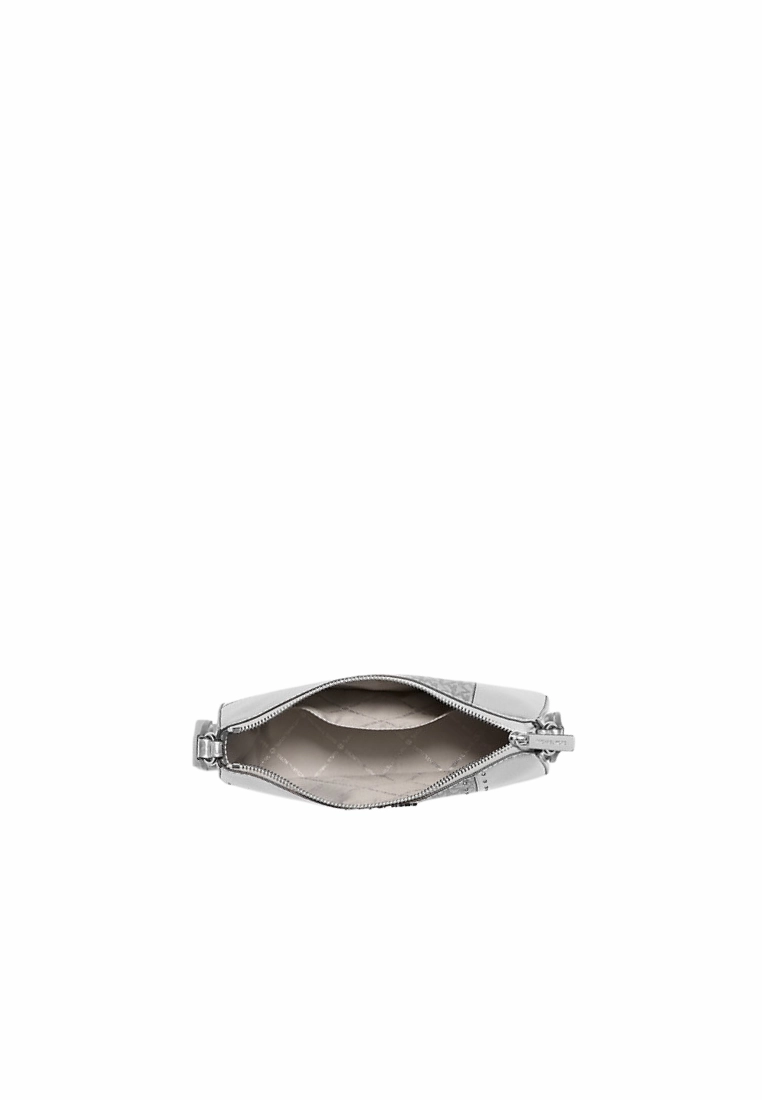 Michael Kors Jet Set Travel Crossbody Bag Small Metallic Patchwork And Signature Logo In Silver 35R5Stvc1M