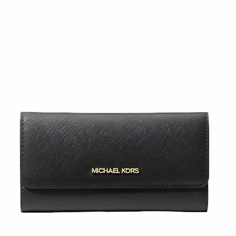 Michael Kors Jet Set Travel Crossgrain Leather Tri-Fold Wallet