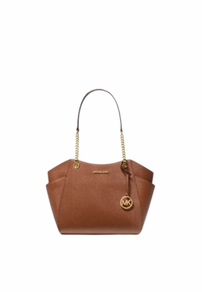 Michael Kors Jet Set Travel Large Chain Shoulder Tote 35T5GTVT3L In Luggage