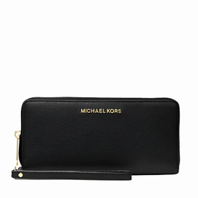 Michael Kors Jet Set Travel Large Pebbled Leather Wristlet
