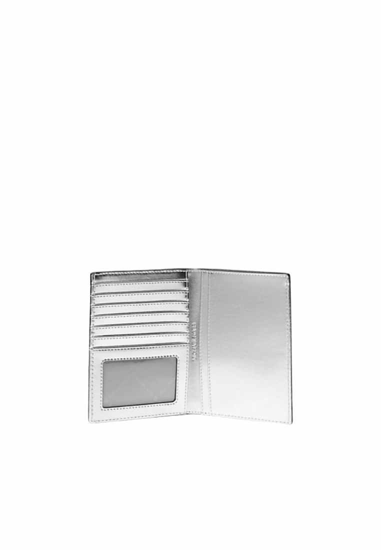 Michael Kors Jet Set Travel Medium Embellished Signature Logo Passport Card Case In Black 35R5STVN8B