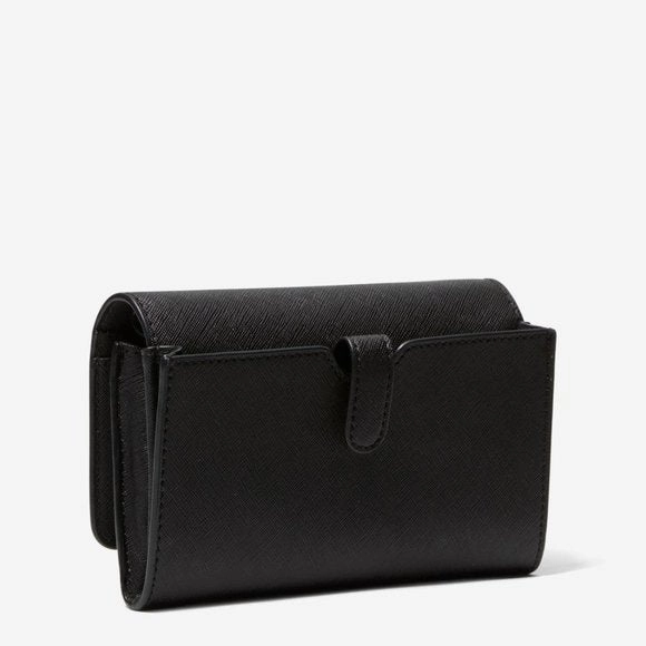 Michael Kors Jet Set Travel Medium Multifunction Phone Crossbody Black 35S0GTVC2L