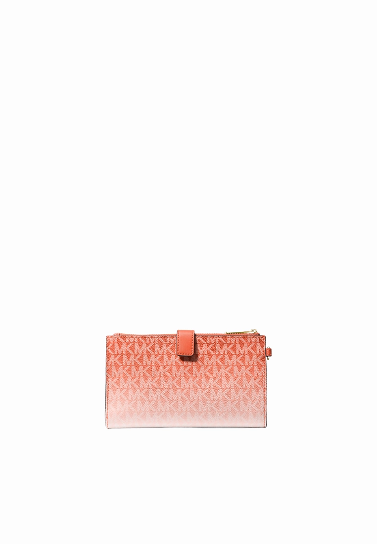 Michael Kors Jet Set Travel Ombre Large Double Zip Wristlet In Red Clay 35S5Gtvw3B